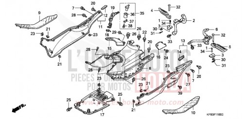 FLOOR PANEL/CENTER COVER NSS2501 de 2001